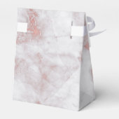 Roze Rose Gold Marble Heart Birthday Weddenschap Bedankdoosjes (Achterkant)