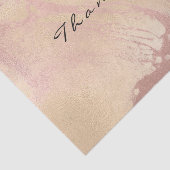 Roze Rose Gold Marble Metal Silk Dank je wel Tissuepapier (Detail)
