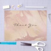 Roze Rose Gold Marble Metal Silk Dank je wel Tissuepapier (Craft)