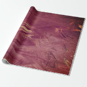 Roze Rose Gold Marble Molten Burgundy Blush Cadeaupapier (Uitgerold)