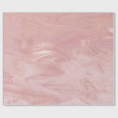 Roze Rose Gold Marble Molten Pastel Shiny Cadeaupapier (Vlak)