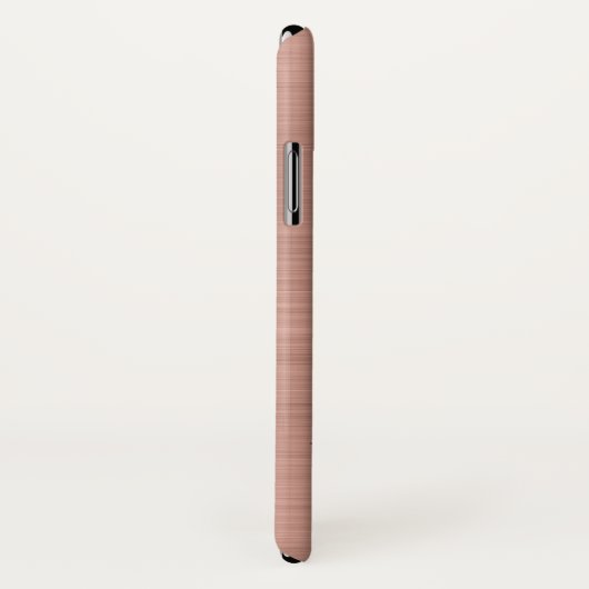 Roze Rose Gold Metaal Elegant Monogram Case-Mate iPhone Case (Achterkant / rechts)