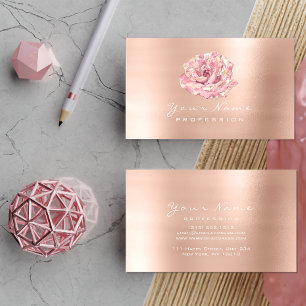 Roze Rose Gold Metal Blogger Stylist Event Beauty Visitekaartje