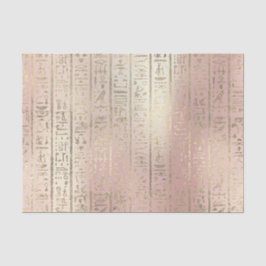 Roze Rose Gold Metallic Blush Egyptische Hieroglyp Tissuepapier