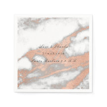 Roze Rose Gold Metallic Blush Marble Wedding