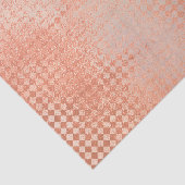 Roze Rose Gold Metallic Blush Peach koraal Tissuepapier (Detail)