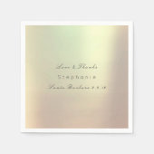 Roze Rose Gold Metallic Blush Weddenschap Servet (Voorkant)