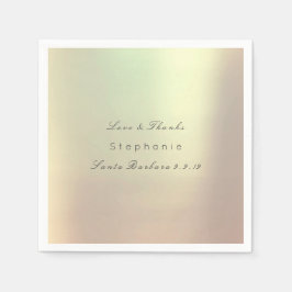 Roze Rose Gold Metallic Blush Weddenschap Servet