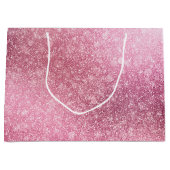 Roze Rose Gold Metallic Folie Sparkle Groot Cadeauzakje (Voorkant)