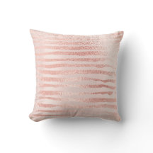 Roze Rose Gold Metallic Stripes Lines Girly