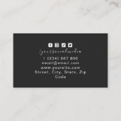 Roze Rose Gold Microfoon Logo Voice Over Artiest Visitekaartje (Achterkant)