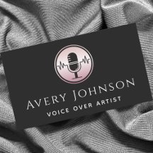 Roze Rose Gold Microfoon Logo Voice Over Artiest