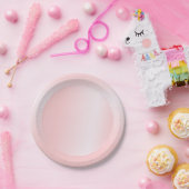 Roze Rose Gold Modern Trendy Blank Sjabloon Papieren Bordje (Feest)