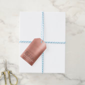 Roze Rose Gold Modern Weddenschap Hartelijk dank Cadeaulabel (Met Touw)