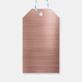 Roze Rose Gold Modern Weddenschap Hartelijk dank Cadeaulabel (Achterkant)