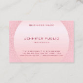 Roze Rose Gold Monogram Moderne Elegant Sjabloon Visitekaartje (Achterkant)