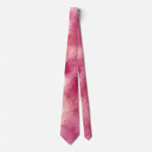 Roze Rose Gold Ombre Waterverf Stropdas (Voorkant)