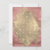 Roze Rose Gold Pain Makeup Eye Glitter 16e Bridal Kaart (Achterkant)