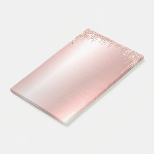 Roze Rose Gold Post-it® notes (Schuin)