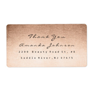 Roze Rose Gold Powder Blush Makeup Hartelijk dank Etiket