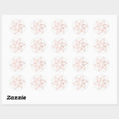 Roze Rose Gold Powder Metallic Mandala Flower Ronde Sticker (Vel)