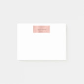 Roze Rose Gold Powder Rectangle Luxe Post-it® Notes (Voorkant)