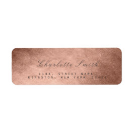 Roze Rose Gold Powder Return Address Labels