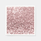 Roze Rose Gold Powder Sparkly Glitter Blush Servet (Voorkant)