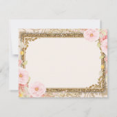 Roze Rose Gold Quinceañera 15 Anos Save the Date Bedankkaart (Achterkant)