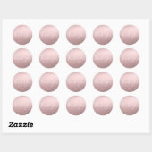 Roze Rose Gold Shine Glanzende Metallic Glam Favor Ronde Sticker (Vel)