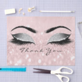 Roze Rose Gold Silver Glitter Hartelijk dank Tissuepapier (Craft)