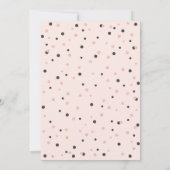 Roze Rose Gold Simple 40th Birthday Party Kaart (Achterkant)