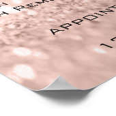 Roze Rose Gold Skinny Eyes Lashes Prijzen Poster (Hoek)