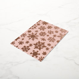 Roze Rose Gold Sneeuwvlok Kerst Folie Briefkaart
