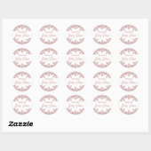 Roze Rose Gold Snowflake Winter Baby shower Ronde Sticker (Vel)