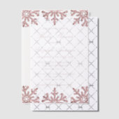 Roze Rose Gold Snowflake Winter Baby shower Vellum Uitnodigingen (Offset (Uitnodiging))