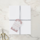 Roze Rose Gold Snowflake Winter Sweet 16 Cadeaulabel (Met Touw)