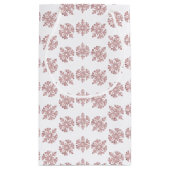 Roze Rose Gold Snowflake Winter Sweet 16 Klein Cadeauzakje (Achterkant)