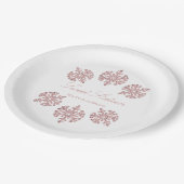 Roze Rose Gold Snowflake Winter Sweet 16 Papieren Bordje (Gekanteld)