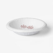 Roze Rose Gold Snowflake Winter Sweet 16 Papieren Kommen (Gebogen)