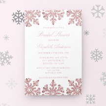 Roze Rose Gold Snowflake Winter Vrijgezellenfeest