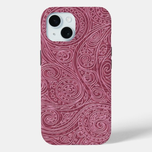 Roze Rose Gold spiraal patroon Case-Mate iPhone Case (Achterkant)