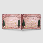 Roze Rose Gold Topiary Tuin Quinceañera Gastenboek (Volledig)