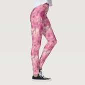 Roze Rose Gold Waterverf Marbling Leggings (Rechts)