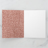 Roze Rose Gold Zebra Print Glitter Birthday Kaart (Binnen)