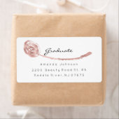 Roze Rose Golden Stippen Bruske Afstuderen Etiket (Insitu)