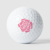 Roze Rose Golf Balls Golfballen (Voorkant)