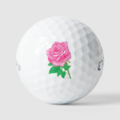 Roze Rose Golf Balls Golfballen (Voorkant)