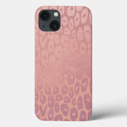 Roze Rose Golg Glitter Leopard Textuur Case-Mate iPhone Case (Achterkant)