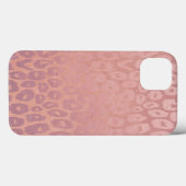Roze Rose Golg Glitter Leopard Textuur Case-Mate iPhone Case (Achterkant (horizontaal))